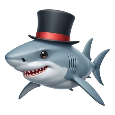 shark with tophat sticker