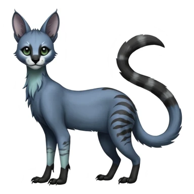 dark long-snouted evil foggy gloomy skeletal skully zombie-like swampy ghostly greyish dull spectral glorious divine exotic cute cool beautiful beautiful fantasy-caracal-civet-genet-sergal-vernid-Gryphon-Cacomistle-Trico-oncilla-animal-Fakémon-hybrid-fursona (full body) sticker