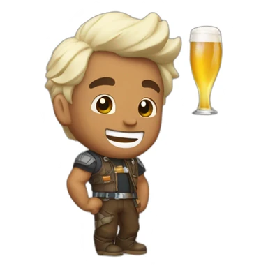 jett valorant tomando cerveza sticker