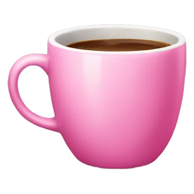 Pink coffee cup sticker