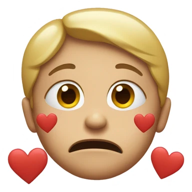 pleading face with hearts sticker