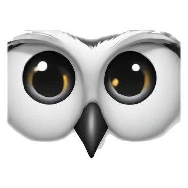 black and white owl facepalm sticker