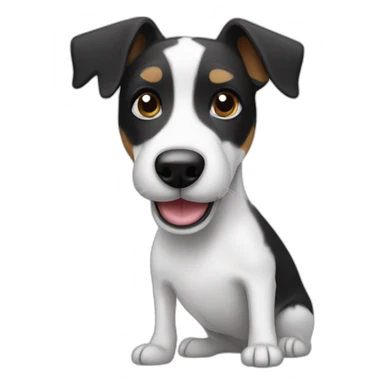 Head of Black and white jack rassel terrier sticker