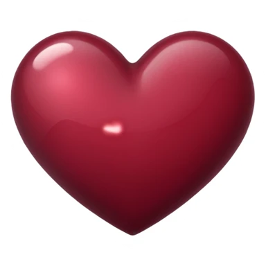 Burgundy heart sticker
