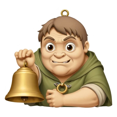 Quasimodo the hunchback of Notre Dame with bell sticker
