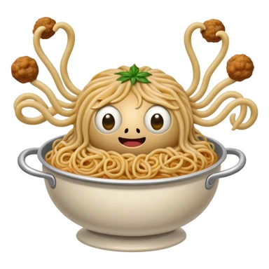 flying spaghetti pastafarian monster sticker
