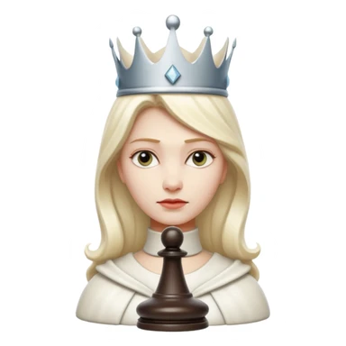 eco-hacktivist white queen chess piece sticker