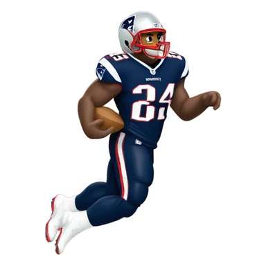 Patriots player gingerbread man sticker