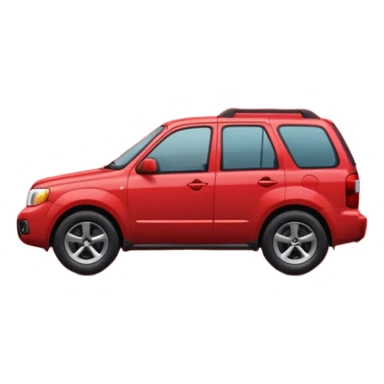 A **simple emoji-style icon** of a **red multipocket folder**, clean and minimal, with **layered inner tabs**, subtle shading, and a **small red Mazda Tribute car symbol** on the front.
 sticker