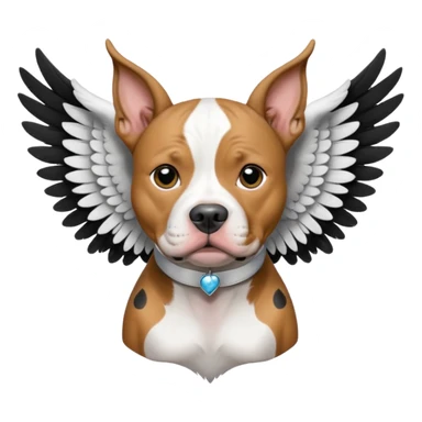 Pitbul manchas blancas y negras, hembra hacerla cln alistas como un angel  sticker