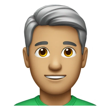 male portrait in green shirt sticker