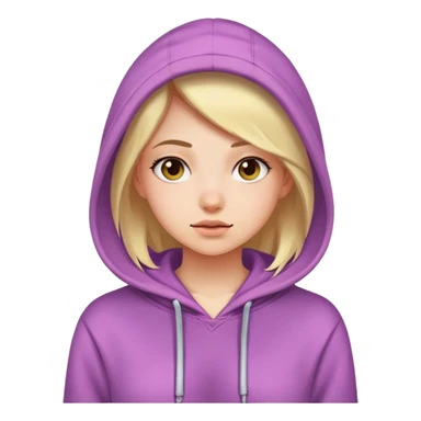 Girl wearing a hoodie  sticker