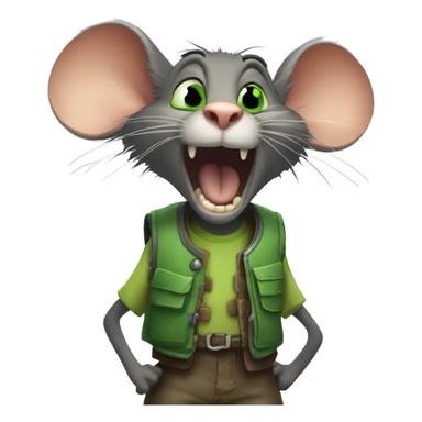 Carl the sewer rat from npcs are becoming smart 2 from Roblox  sticker