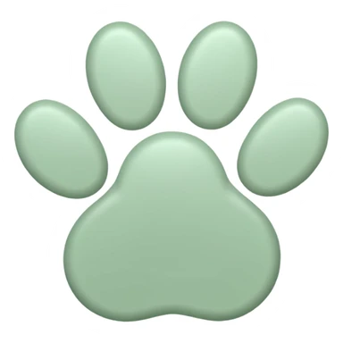 a pastel green pawprint sticker