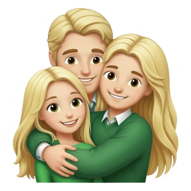 Irish guy hugging girl with long blonde hair sticker