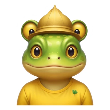 blonde frog with yellow shirt  sticker