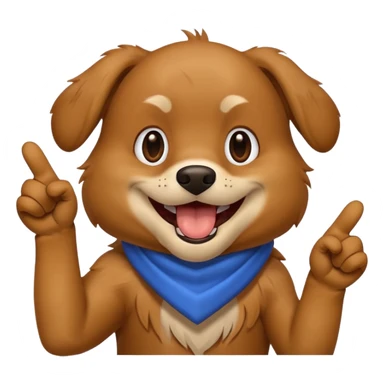 dog pointing and laughing at you sticker