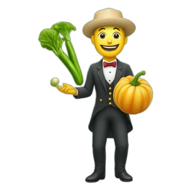 Jongler avec courgette sticker