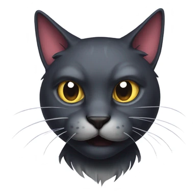 evil furless cat sticker