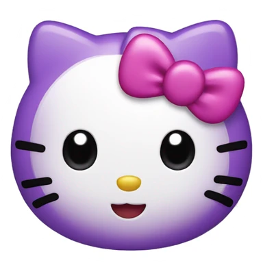 Purple hello kitty  sticker