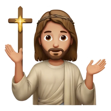 jesus resurrection with a big light in the background  sticker