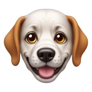 Dog with clown face sticker