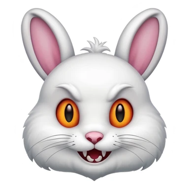 A bunny with a evil smile sticker