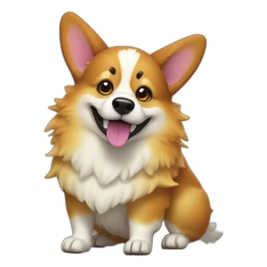 fungus monster corgi sticker