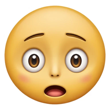 A pale emoji of fear sticker