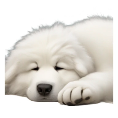 Great Pyrenees puppy laying on back sticker