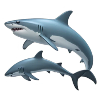 Shark Dolphin sticker