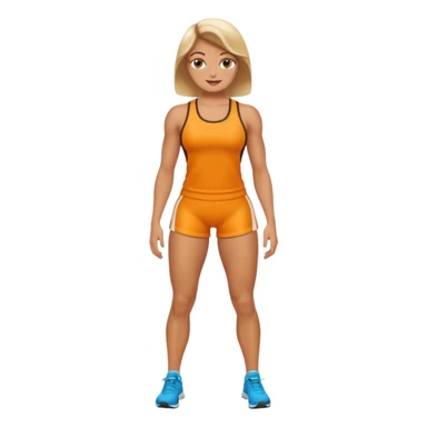a female thigh emoji, athletic, close up sticker