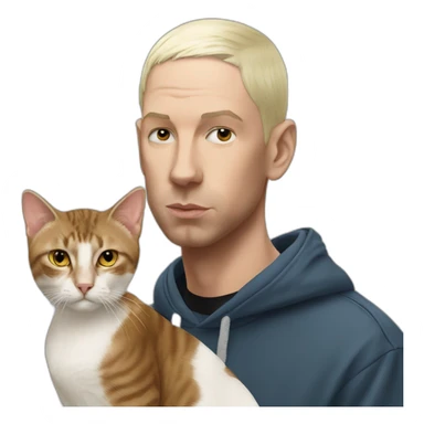 eminem with cat sticker