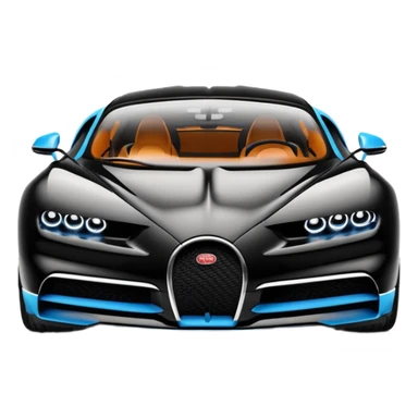 black bugatti chiron sticker
