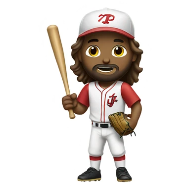 Jesus playing baseball  sticker