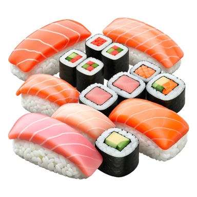 Pastel pink sushi sticker