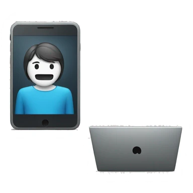 laptop and smart phone without faces sticker