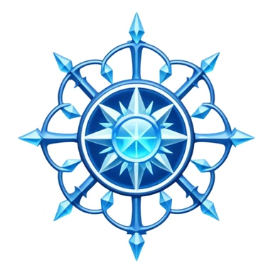 Wiz 101 casting sigil  inspired ice magic  sticker