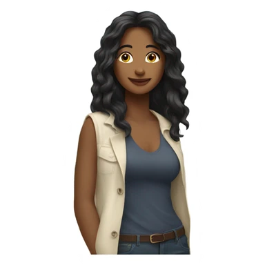 friends enjoying a sunny day mom with dark long hair  sticker