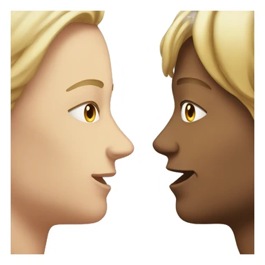 two people talking face to face sticker
