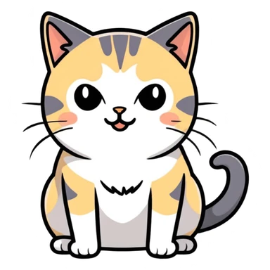 Hungry cat sticker