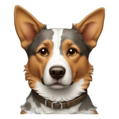 cattle dog brown sticker