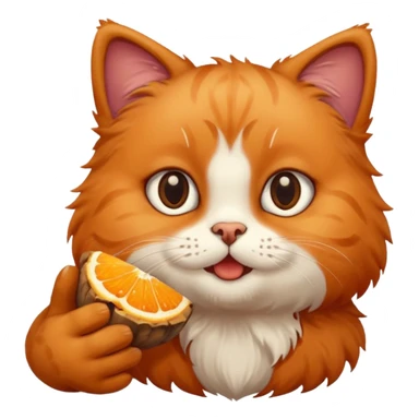 Cute cate eating a real bear sticker