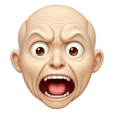 face screaming in fear sticker