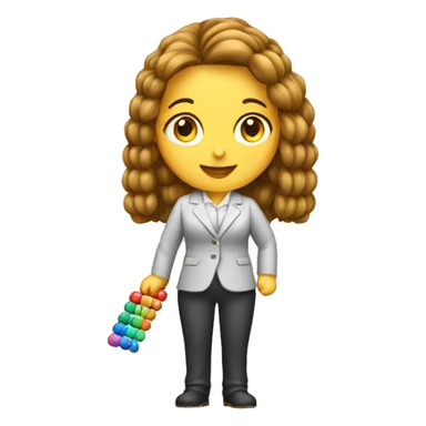 female accountant with abacus sticker