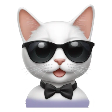 tux cat with sun glasses sticker