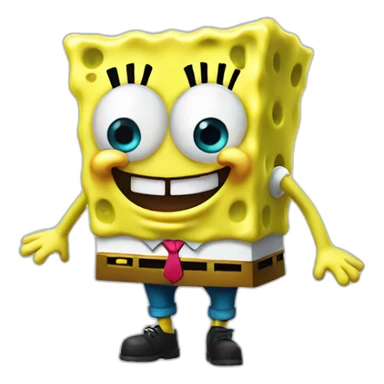 Spongebob in fortnite sticker