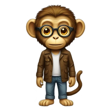 monkey genius full body sticker