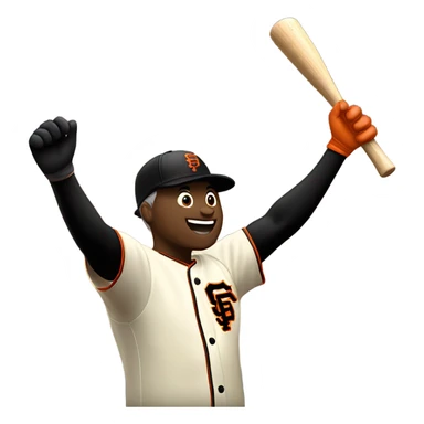 SF Giants player  winning LA Dodgers  sticker