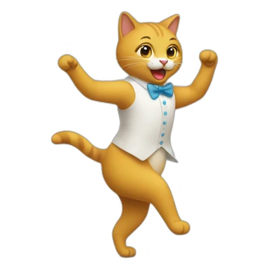 un chat qui danse sticker